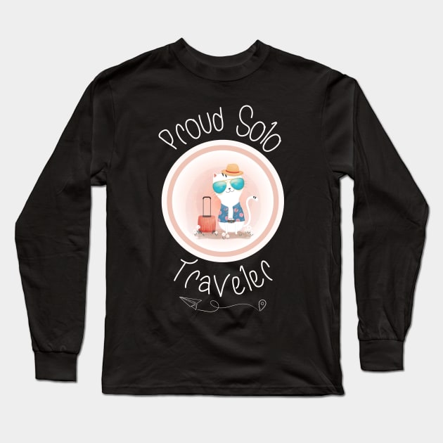 Proud Solo Traveler - Travel Gift Shirt Long Sleeve T-Shirt by The Goodberry